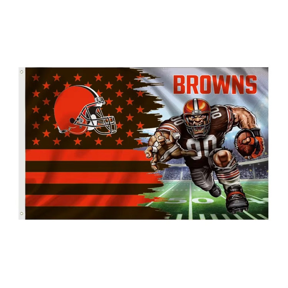 Cleveland Browns 3' X 5' Graphic Flag Banner With Grommets New! Sports Mem, Cards & Fan Shop:Fan Apparel & Souvenirs:Football-NFL Style Your Walls